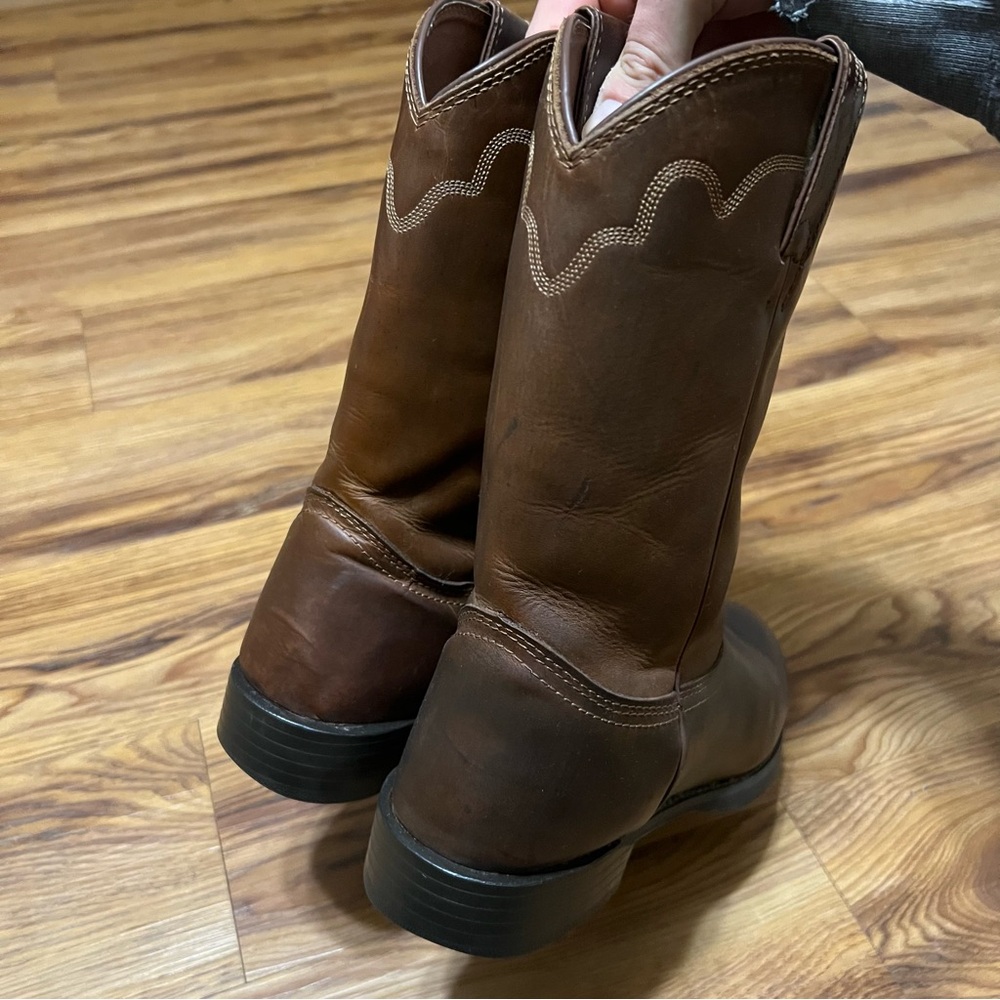 justin bullhide cowboy boots 8.5D - Picture 4 of 6